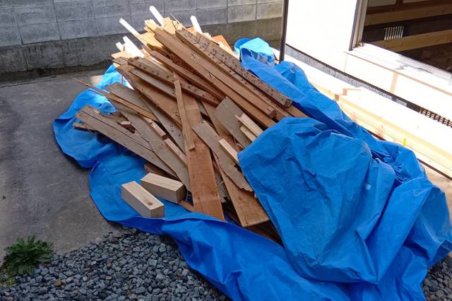 【回収事例】笠岡市｜工事現場の木くず（産業廃棄物）を1名で回収対応の画像
